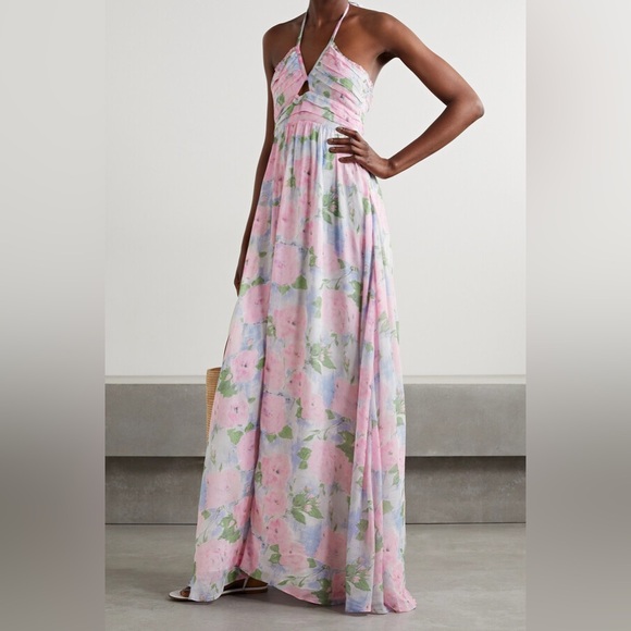 Love Shack Fancy Donovan halter gown, size 12 - Picture 2 of 5